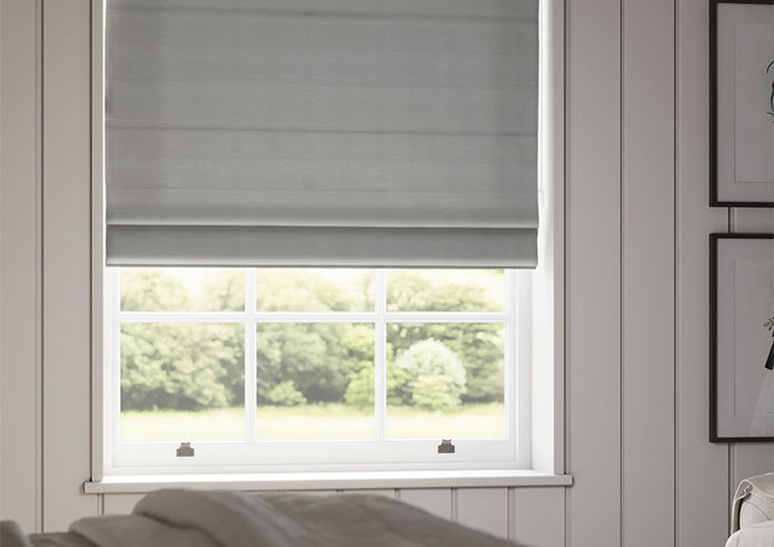 Faux Silk, Silver - Roman Blind - Image 5